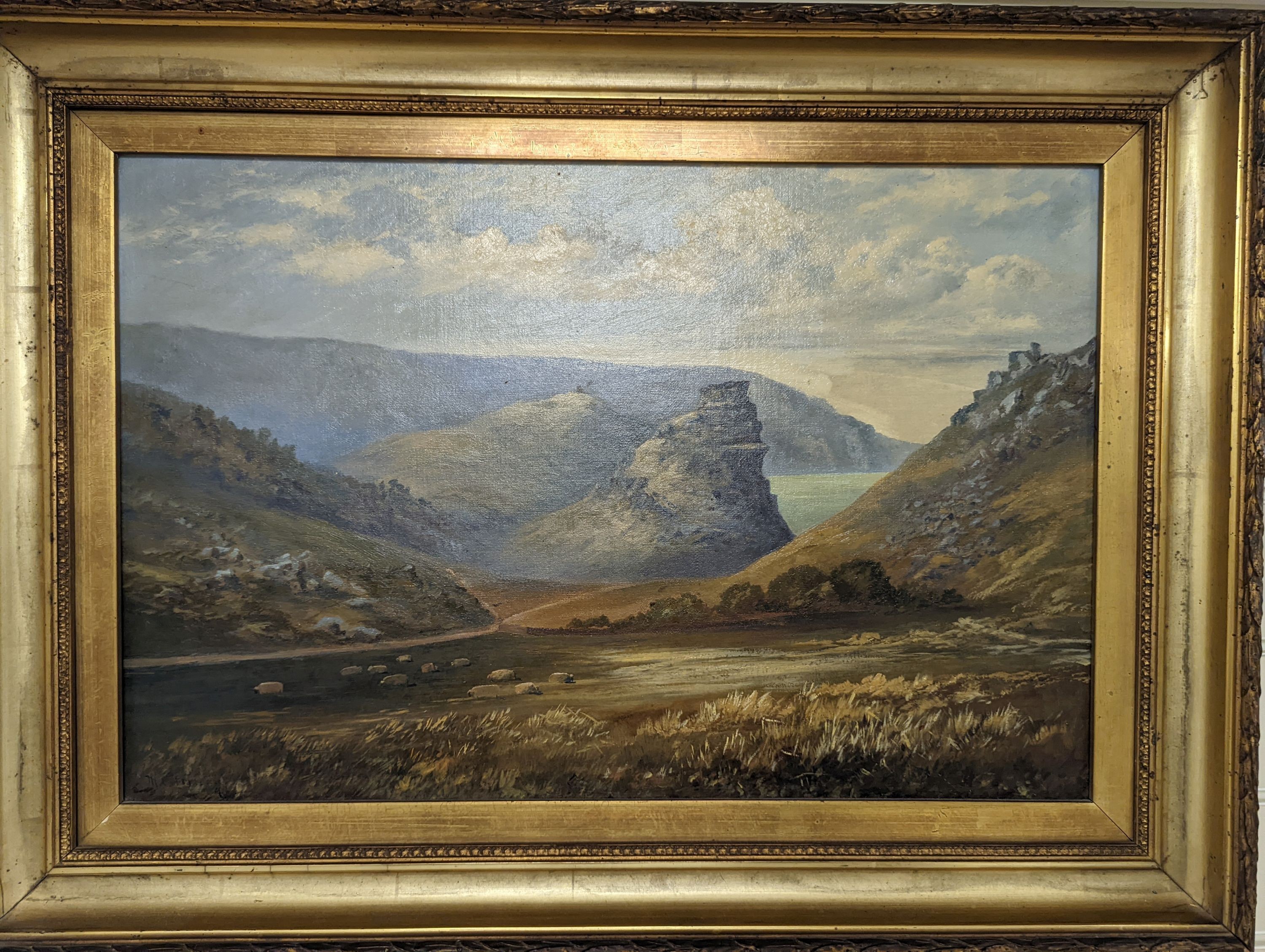 M.A. Perreau Fl. 19th century, oil on canvas, Valley of the Rocks, Lynton, North Devon, signed and dated 92, 34 x 52cm